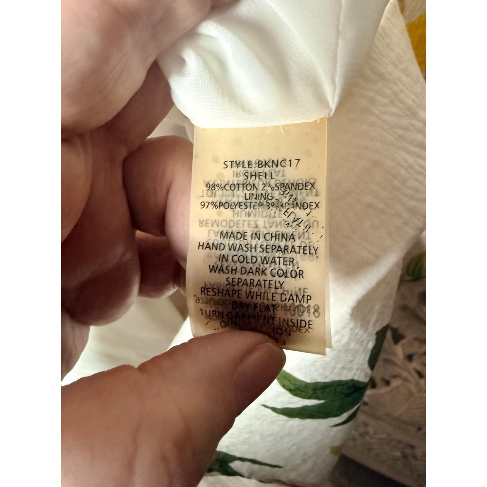 Plenty by Tracy Reese Floral Shift Dress White Sleeveless Cotton BKNC17 Size 4 - Picture 5 of 8